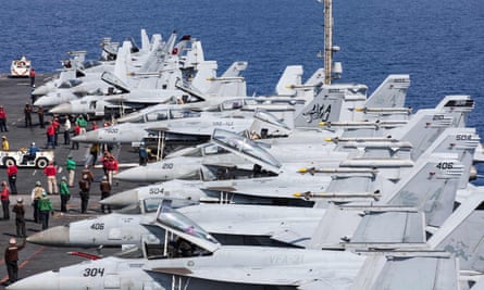 The US aircraft carrier USS Gerald R Ford in the eastern Mediterranean, 13 October 2023