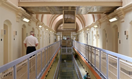 The inside of a prison.