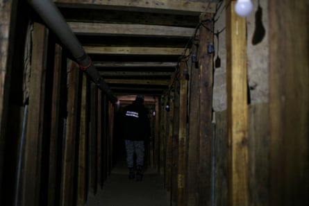 The recently discovered tunnel near the US-Mexico border in Ciudad Juárez on 18 January.