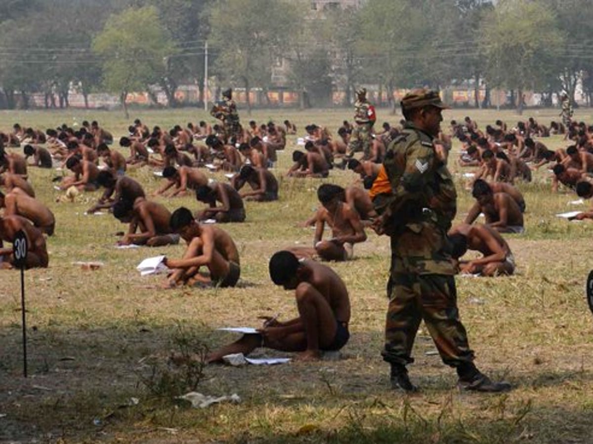 Indian army candidates made to take exam in underwear, India