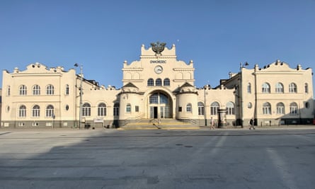 Exterior of Lublin station in Poland.