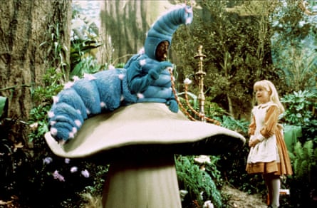 Natalie Gregory and Sammy Davis Jr in the 1985 film, Alice in Wonderland. Photograph: Allstar/American Ent
