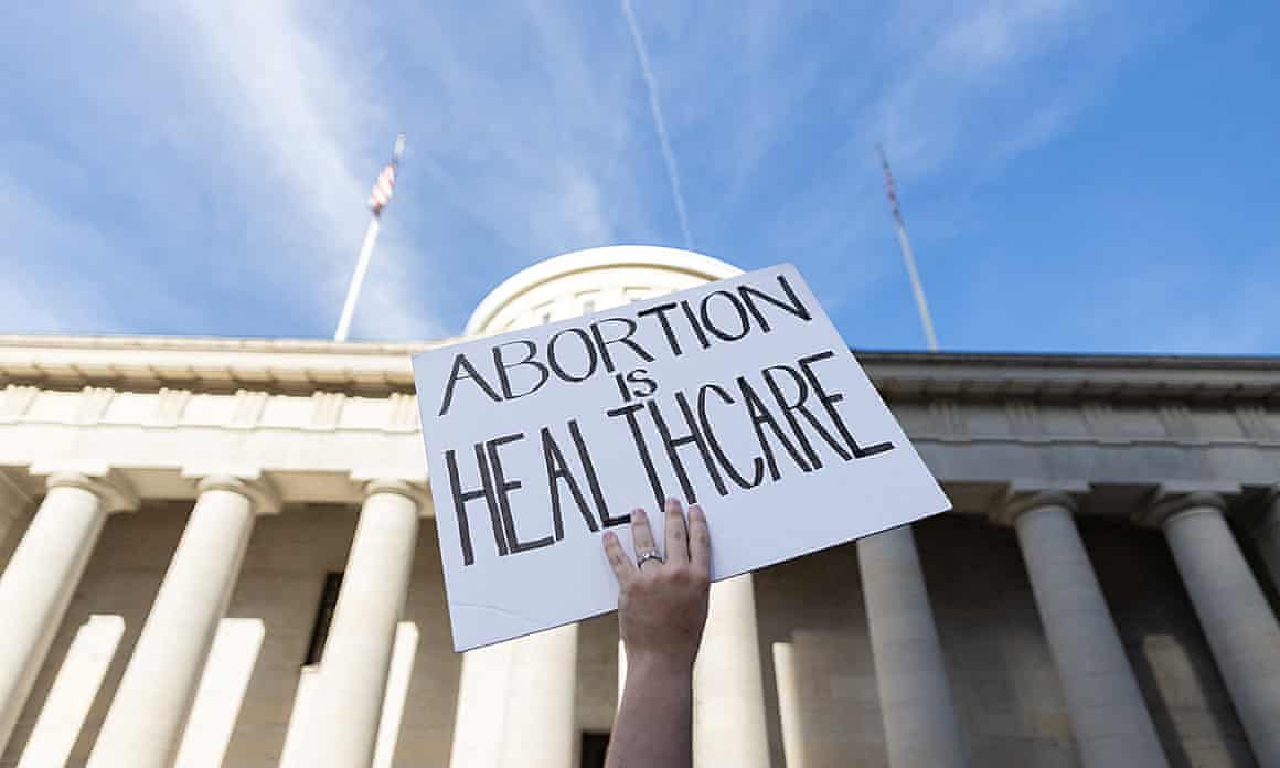 An abortion rights rally in Columbus, the Ohio state capital.