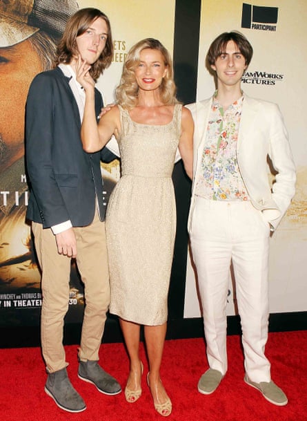 Paulina Porizkova with her two grown-up sons.