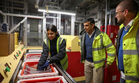 Rishi Sunak visits an Ocado distribution centre on Tuesday 2 July as part of the general election campaign