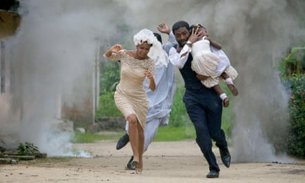 Thandiwe Newton and Chiwetel Ejiofor in the 2013 film adaptation of Half of a Yellow Sun.