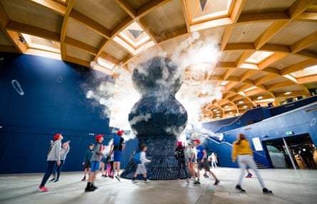 Blue (Infinity Blue) 2018. A nine-metre homage to micro-organisms at the Eden Project, Cornwall.