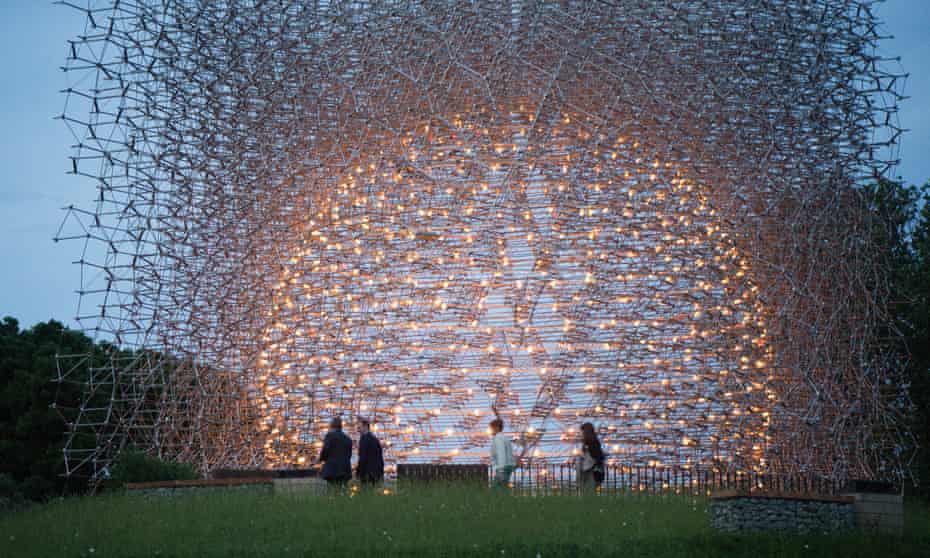 The Hive at Kew Gardens, at night