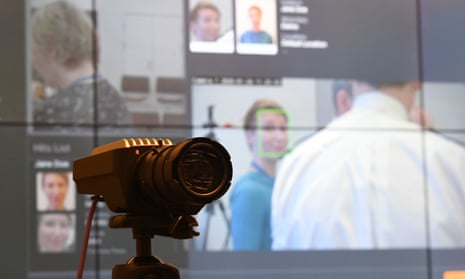 A camera being used during trials at Scotland Yard for a facial recognition system