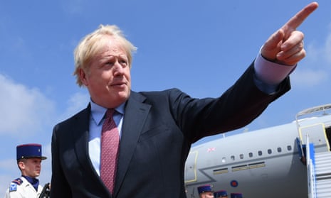 Boris Johnson arrives in Biarritz, France, for the G7 summit.