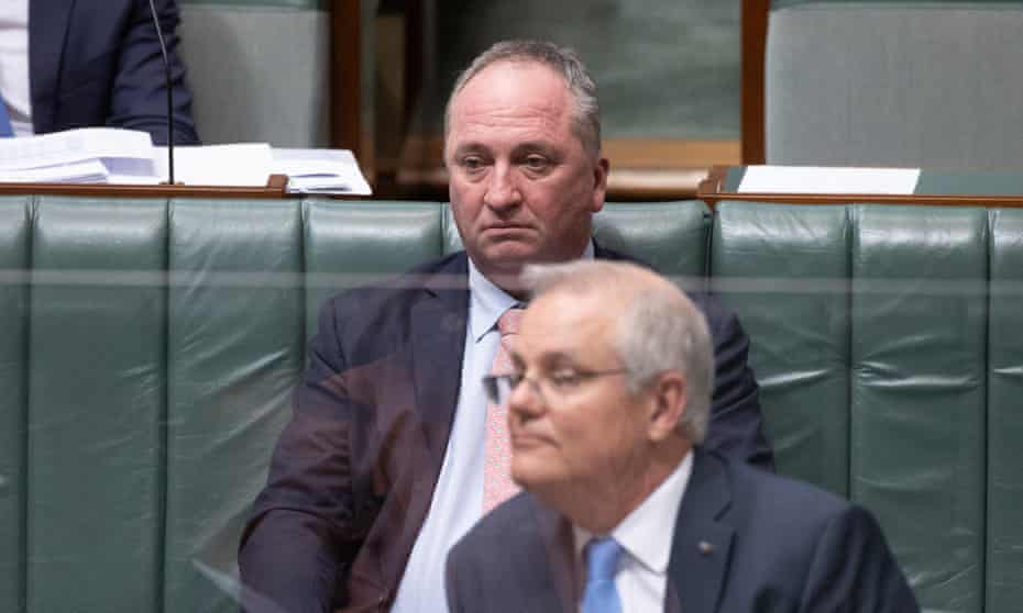 Scott Morrison and Barnaby Joyce in parliament last week