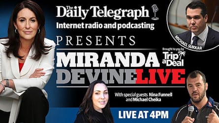 Nina Funnell is billed as appearing on Miranda Live