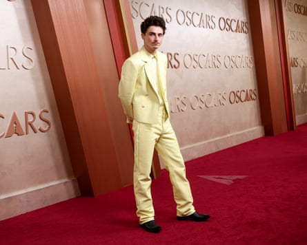 Timothée Chalamet at the 97th Oscars held at the Dolby Theatre on 2 March 2025 in Hollywood, California.