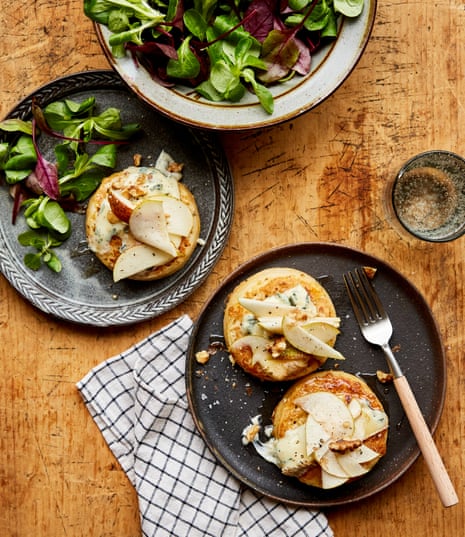 Rukmini Iyer's quick and easy crumpets with honeyed pears, dolcelatte and  walnuts – recipe, Autumn food and drink