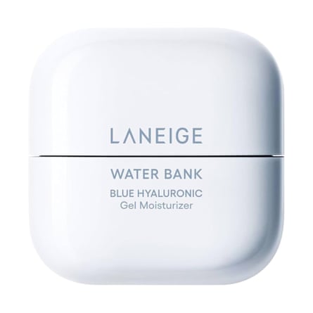 Jar of Laneige Water Bank Blue Hyaluronic Cream.