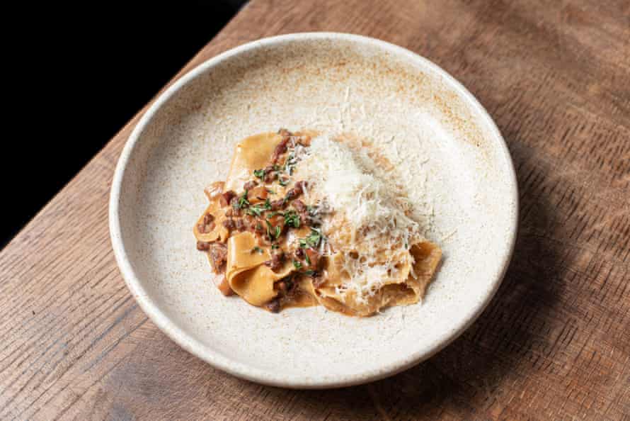 Pappardelle with beef dextral, Celentanos Glasgow.