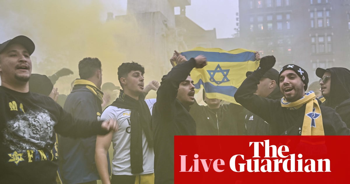 Ministers to explore reversing ban on Maccabi Tel Aviv fans attending UK match after PM's criticism politics live