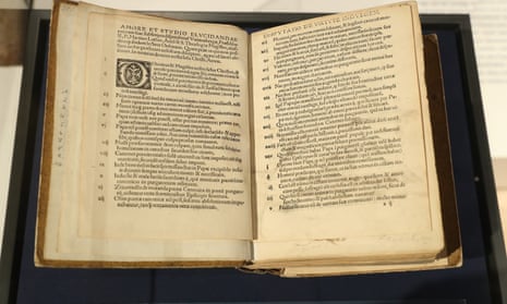 An edition of Martin Luther’s The 95 Theses printed in Basel in 1517