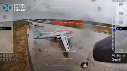 A still of video footage showing a aircraft with smoke coming out of it. ‘Failsafe’ is written across the screen in red capital letters.