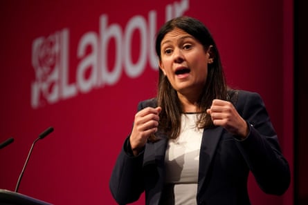 Nandy on stage at the Labour Party conference in Brighton, 2021.