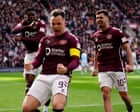 Scottish Premiership: Hearts leave it late to sink Motherwell as Celtic keep up the heat