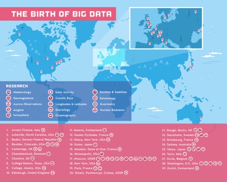 World map showing data centres established.