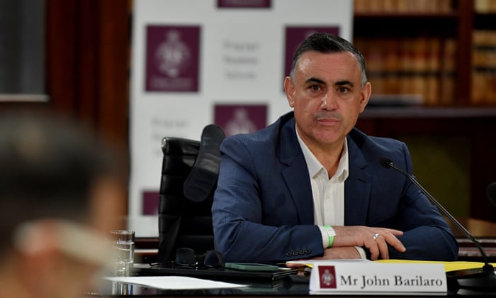 John Barilaro gives evidence during the inquiry into his appointment as Senior Trade and Investment Commissioner to the Americas.