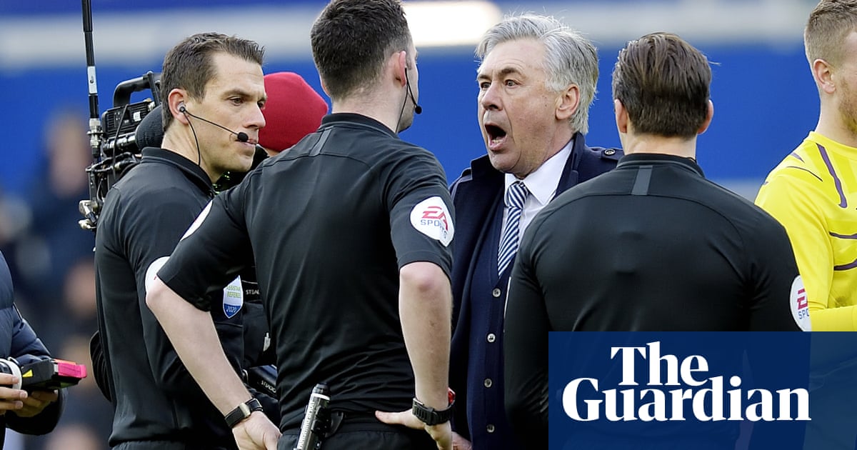 Carlo Ancelotti avoids touchline ban after red-card rant at referee