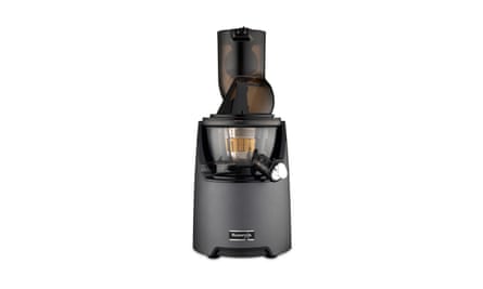 A black and grey Kuvings EVO820 Evolution Cold Press Juicer