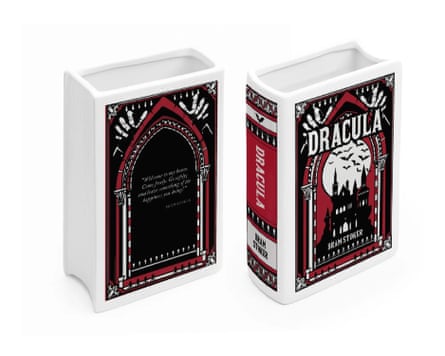 Dracula Ceramic Book Vase
