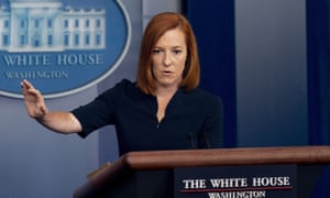 White House press secretary Jen Psaki speaks at a press briefing at the White House in Washington, Friday, 23 July 2021.