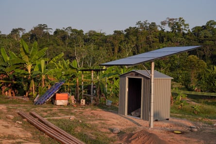 The solar energy system in Alto Mishagua, Peru.
