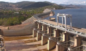 A spillway at Wyangala Dam