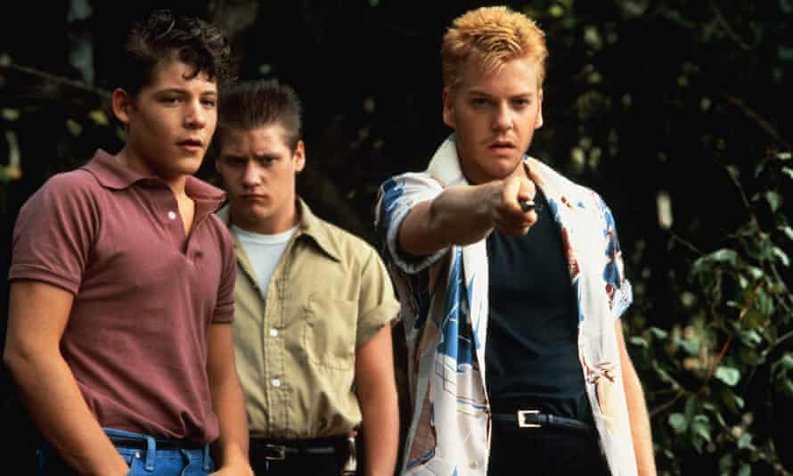 Bradley Gregg, Casey Siemaszko and Kiefer Sutherland in Stand By Me.