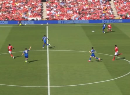 An arm goes up for offside