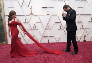 Oscars 2022: the winners, the losers, the dresses, the show – live! | Film 2 Rosie Perez and Jason Momoa
