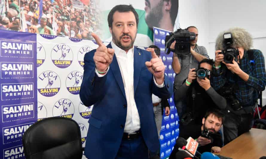 ‘Part of an international trend of growing nationalist and xenophobic movements.’ Matteo Salvini of the League.