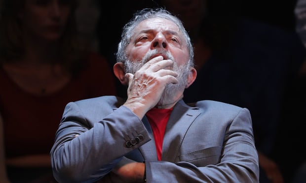 Luiz Inacio Lula da Silva appearing before Brazil’s supreme court on 4 April 2018