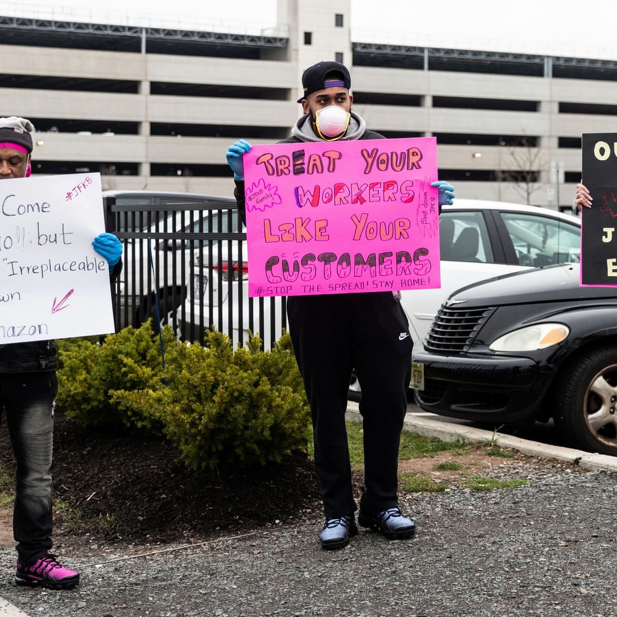 Amazon Workers Walk Out Over Lack Of Protective Gear Amid Coronavirus Amazon The Guardian Amazon Workers Walk Out Over Lack Of Protective Gear Amid Coronavirus Amazon The Guardian