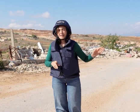 Journalist Amal Khalil, who was killed in an Israeli strike, speaks in a still obtained from video