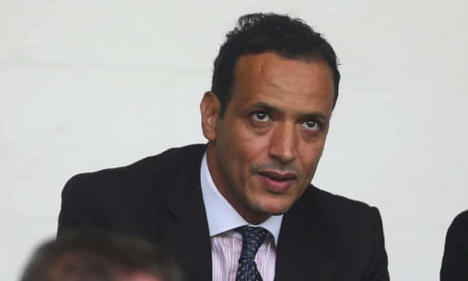 Oldham’s owner, Abdallah Lemsagam, pictured during the club’s game at Rochdale last September.