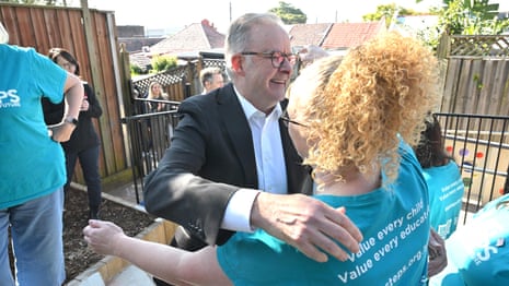 Childcare workers’ 15% pay increase ‘is justice’, says Anthony Albanese – video