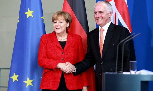 Angela Merkel with Malcolm Turnbull