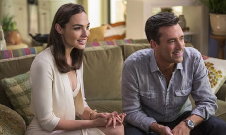 Gal Gadot and Jon Hamm in Keeping Up With the Joneses.