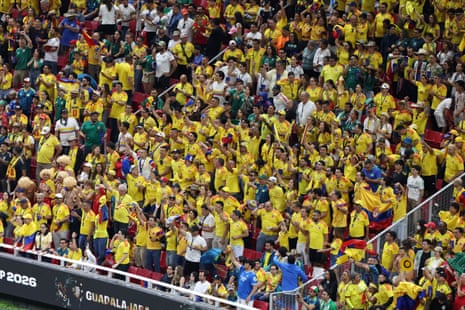 Colombia fans in the stands