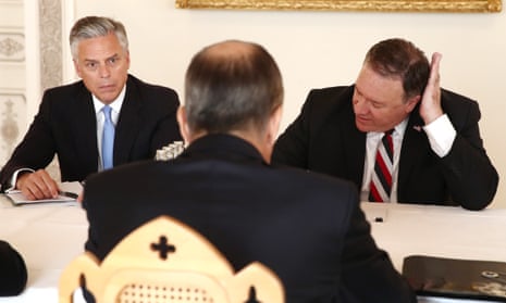 Russian Foreign Minister Lavrov meets with US Secretary of State Pompeo and US Ambassador to Russia Jon Huntsman
