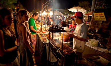 Food Stand at Night Market, Chiang Mai, Thailand