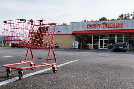 Checkout counter at a dollar store