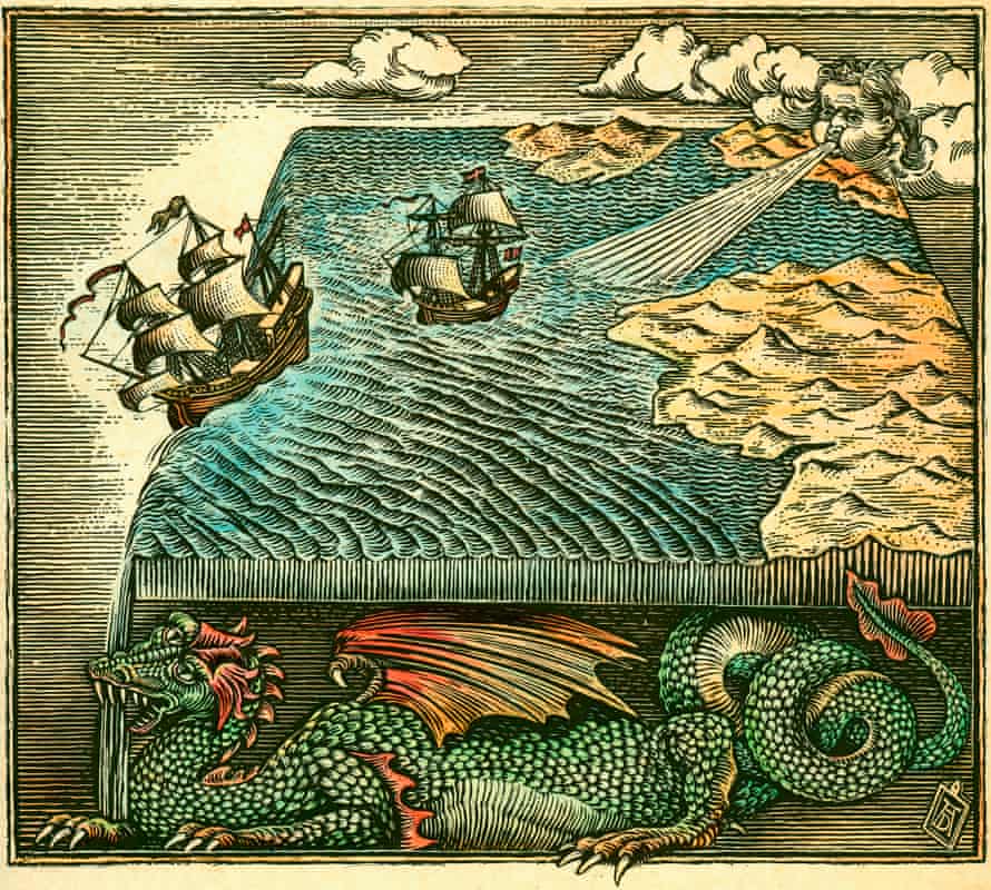 A fantasy map of a flat earth