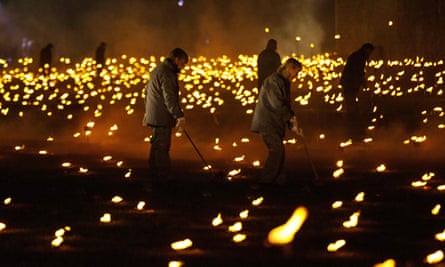 Tower of London lights up in stunning Armistice memorial | Remembrance Day | The Guardian